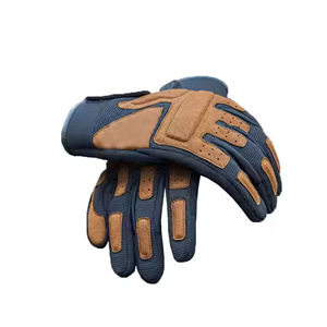 Guantes de Motocicleta Transpirables Antideslizantes de Cuero y Spandex para Dedos Completos, Guantes Deportivos para Motociclismo y Carreras con Pantalla Táctil - Product Image 1