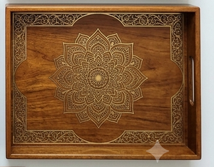 Ensemble de plateaux de rangement et de service en résine époxy, design géométrique moderne, quatre pièces, pour salle de bain, bijoux, décoration, fait main, pour aliments et hôtels - Product Image 4