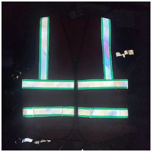 Chaleco de Seguridad Reflectante de Alta Visibilidad de Nuevo Material, Color Rosa, con 5 Bolsillos, Personalizable con Logotipo Impreso - Product Image 6