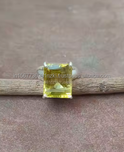 Handcrafted 925 Sterling Silver Boho Statement Ring <b>Hoe</b> Selling Gemstone Glass Stone Wedding Ring Bohemian Gift for Her - Product Image 5