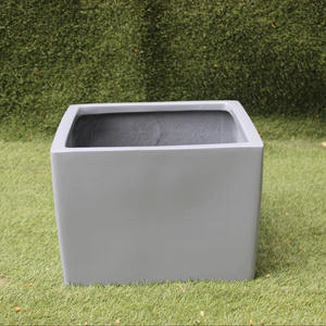 Square Wholesale White Fiberglass Hand Carved Classic Durable Lightweight Floor Indoor/Outdoor Rectangular <b>Planter</b> Unique Design - Product Image 1