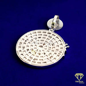 Custom Motivational Hip Hop Pendant for Men with Hand Set Moissanite Diamonds and 925 Silver Jewelry - Product Image 2