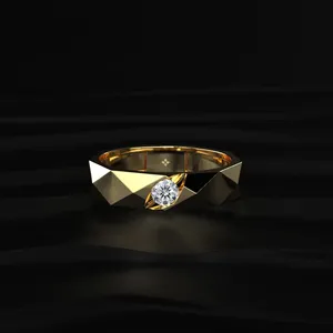 Gorgeous Gold Diamond Wedding Band <b>Ring</b> Available For Men Engagement <b>Ring</b> Buy Direct From <b>Indian</b> Trusted Supplier - Product Image 1