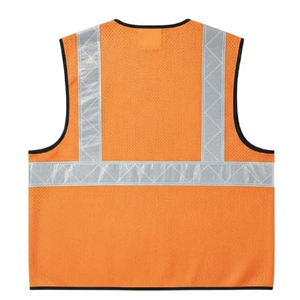 Gilet de sécurité multi-poches haute visibilité réfléchissant ANSI Classe 2 en maille respirante avec fermeture éclair avant réglable - Product Image 2