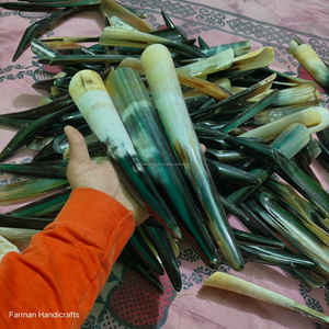 อุปกรณ์เสริมสำหรับแต่งตัวแบบพรีเมียม ทำด้วยมือ  ทำจากเขาควาย ยาว 12 นิ้ว พร้อมปลายเขาวัว  ราคาดีที่สุด - Product Image 4