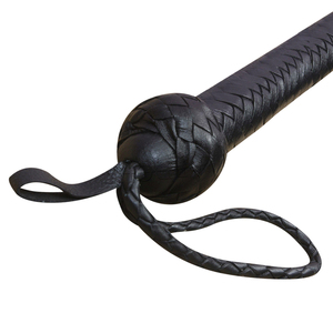 Fouet de cowboy traditionnel fait main en cuir épais, équipement équestre pour l'entraînement des cavaliers, les spectacles et l'utilisation à la ferme, à vendre - Product Image 3