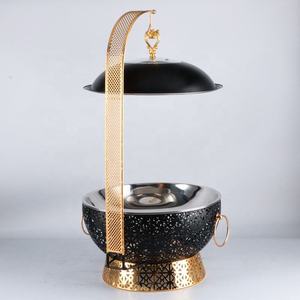 ถาดอุ่นอาหารโลหะดีไซน์หรูหราเคลือบสีดำ เพิ่มความเงางาม ช่วยยกระดับบุฟเฟ่ต์และการจัดงานให้ดูโดดเด่นทันที - Product Image 4