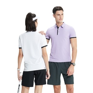 Polo à manches courtes en corail pour homme, tricoté, couleur unie, style décontracté, coupe classique, boutons sur le devant - Product Image 5