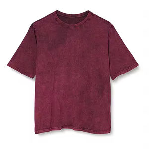 T-shirt Homme Respirant de Haute Qualité, Délavé à l'Acide, Style Streetwear, Logo Personnalisé, Coupe Oversize, Vintage, pour Hommes - Product Image 1