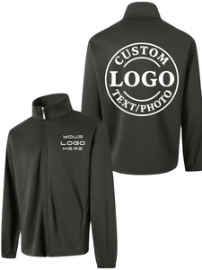 Custom Item Men's Children Plus Size Quarter-Zip Collar Zip-Up Sweatshirt 100% Cotton Winter Thin Style Customizable Front Back - Product Image 2
