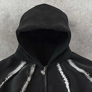 Sudadera con Capucha Personalizada con Serigrafía, Oversize, de Algodón Grueso, Estilo Vintage Lavado al Ácido, Streetwear OEM para Hombre y Mujer - Product Image 2