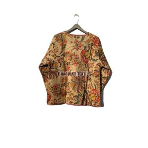 Nouveau Style Boho matelassé femmes manteau fait à la main Kantha coton indien longue longueur bord brut brodé respirant cadeau parfait - Product Image 2