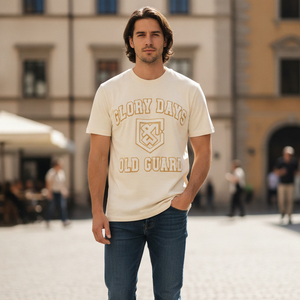 เสื้อยืดพิมพ์ลายโลโก้แบบนูน พรีเมียม ผ้าฝ้าย 240gsm ทรงดรอปไหล่ เสื้อยืดผู้ชาย ขายส่ง เสื้อสตรีทแวร์ พิมพ์ลายโฟม เสื้อยืดเรียบ - Product Image 5