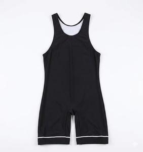 Customized Factory Wholesale <b>Weightlifting</b> Wrestling <b>Singlet</b> High Quality Professional Men's Stretch 100% Polyester - Product Image 6
