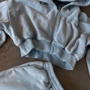 Ensemble court délavé à l'acide pour femmes, fabrication sur mesure, streetwear décontracté - Product Image 6