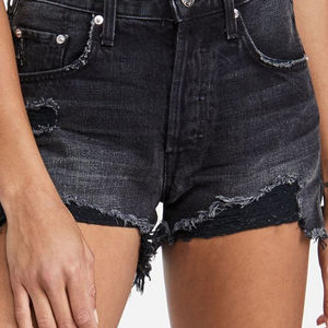 Nouvel Arrivage Short en jean décontracté pour femme, taille mi-haute, délavé, avec poches cargo, logo, sexy, coupe-vent et respirant - Product Image 4