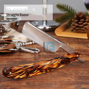 Best Selling Stainless Steel Wood Handle Reusable High Quality <b>Straight</b> Shaving <b>Razors</b> - Product Image 2