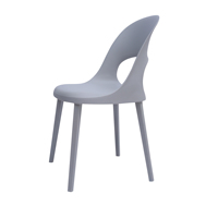 Chaise de salle à manger ergonomique moderne en plastique à dossier creux, durable, design contemporain moulé intégré, chaise d'appoint de loisirs pour la maison et le café