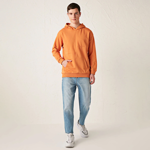Wholesale Men's Cotton Fleece <b>Hoodie</b> Spring Regular Fit <b>Workout</b> Pullover Sweatshirts Screen Printed Pockets Hooded Winter - Product Image 2