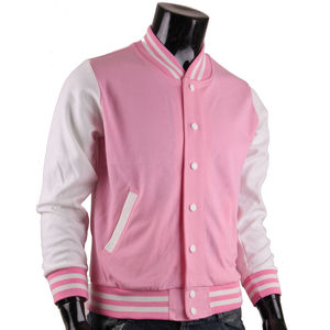 Vestes varsity tendance 2020 pour hommes, couleur rose, vestes en velours côtelé pour hommes, meilleure qualité à prix raisonnable. - Product Image 2