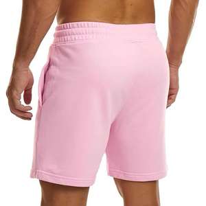 Shorts en molleton pour homme avec logo personnalisé, taille élastique, 100% coton, uni, avec cordon de serrage, style streetwear, motif uni - Product Image 6