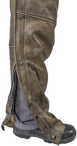 Chaps en cuir pour hommes et femmes – Chaps de motard western en cuir de vachette pleine fleur de qualité supérieure, faits à la main - Product Image 5