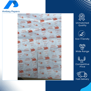 Papier d'emballage imprimé de qualité alimentaire, personnalisable pour hamburgers/aliments, en promotion à prix réduit - Product Image 5