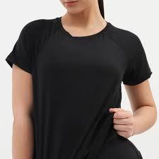 T-shirt décontracté pour femme en coton 240G, col rond, motif uni, manches courtes, coupe classique, tissu tricoté, été - Product Image 3