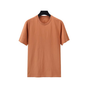 เสื้อยืดลำลองผู้ชายสำหรับฤดูร้อน ผ้าฝ้าย 100% แขนสั้น คอกลม เสื้อพื้นฐาน สีพื้นเรียบง่าย เสื้อแขนสั้น เสื้อยืด - Product Image 6