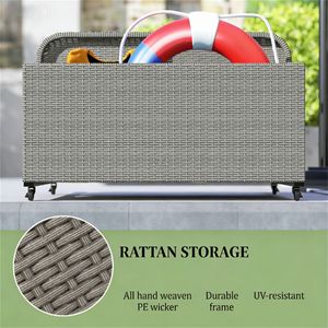 Contenitore per Piscina Grigio Misto, Design Pratico con Cesto Portaoggetti - Product Image 4