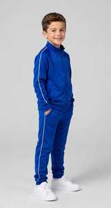 Veste de sport bleue écologique pour homme ONETEN APPARELS avec col à capuche et fermeture éclair sur le devant - Product Image 5