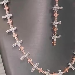 Fully <b>Iced</b> Out Cuban Link <b>Chain</b> Gold With Round Baguette Lab Grown Diamond Hip Hop Cuban <b>Chain</b> From Verified Supplie In India - Product Image 4