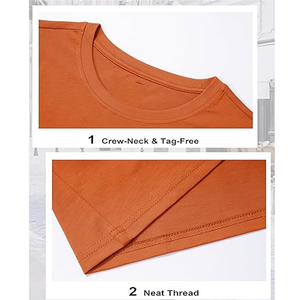 Camiseta de algodón lisa de alta calidad para mujer - Product Image 5