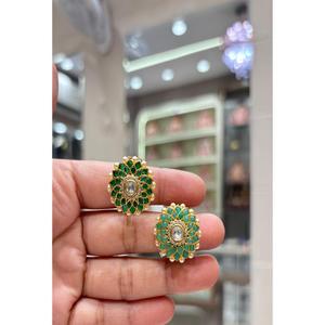 Aretes de Moda con Moissanita Chapados en Oro, de Latón, de Excelente Calidad, para Mujeres y Niñas, para Bodas y Fiestas - Product Image 1