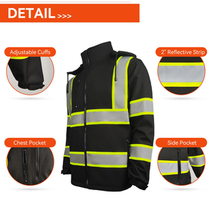 Chaqueta de Seguridad de Alta Visibilidad, Ropa de Trabajo de Invierno, Forro Reflectante, Protección Térmica Impermeable, Abrigo de Seguridad Ligero - Product Image 2