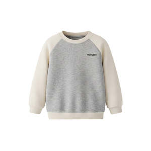 เสื้อสเวตเชิ้ตคอกลมแขนยาวสองสีสำหรับเด็กผู้ชายแบบสั่งทำพิเศษ - Product Image 3