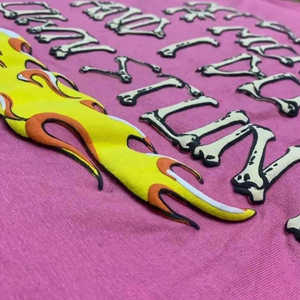 Camiseta de Algodón Grueso de Lujo para Hombre, Unisex, con Estampado Gráfico 3D de Alta Calidad, Camisetas con Estampado Puff - Product Image 3