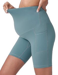Leggings de maternité sans couture de haute qualité, coupe slim, style motard, shorts de grossesse extensibles et compressifs - Product Image 4