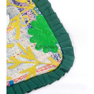 A2ZCraftBazar Suzani Pattern Cotton Embroidery Clutch <b>Bag</b> with Hand Length Handle Medium Size Made in Rajasthan for Travel Gifts - Product Image 6