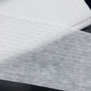 Wholesale Lightweight Spunbond Nonwoven <b>Fabric</b> <b>Roll</b> Double Side Hot Air Through Topsheet Willow Leaf Pattern Made in China - Product Image 2