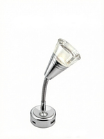 Lampe de chevet LED flexible 12V DC à col de cygne, intensité réglable, avec ports de charge rapide USB A+C pour camping-car et caravane