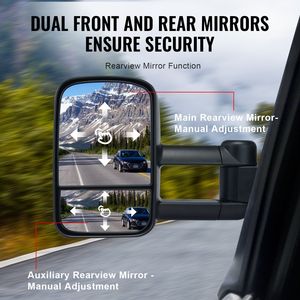 Set di Specchietti Retrovisori Manuali Convessi per Chevrolet Silverado (1988-1998) GMC, Specchietti Sinistro e Destro per una Visione Migliorata - Product Image 4