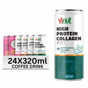 VINUT 24 Botellas Cartón 320 ml Café de colágeno Sin OGM Sin lácteos Sin gluten Etiqueta privada OEM ODM Muestra gratis - Product Image 1