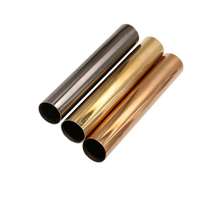 Tuyau ovale plat en acier inoxydable noir titane 201, diverses tailles croisées, pour décoration intérieure, anti-traces de doigts, tuyau coloré - Product Image 1