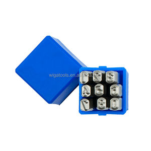 [WIGA]N-9 16mm Number Steel <b>Stamp</b> Set with Custom Logo & Box - For Factory or DIY Use - Product Image 1
