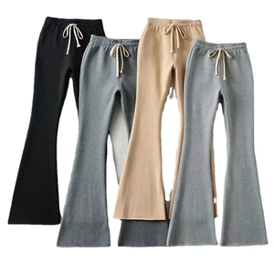 <b>Women</b> Stylish Vintage Flare Trousers High Street Style Multi-Pocket Comfortable Mid Waist Breathable Waterproof Canvas Quick Dry - Product Image 5