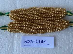 Perles de verre blanches à finition métallique brillante, taille personnalisée pour la fabrication de bijoux, vente en gros, perles intercalaires en vrac, fournitures d'artisanat - Product Image 4