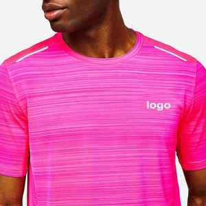 Camiseta Deportiva de Compresión para Hombre, Corte Ajustado, Cuello Redondo, Manga Corta, Color Sólido, Estilo Urbano, 220 Gramos, Transpirable, Spandex/Poliéster - Product Image 2