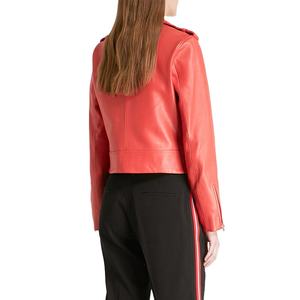 Chaqueta de Cuero para Mujer al Por Mayor, Precio de Fábrica, Chaqueta de Cuero de Primera Calidad con Diseño de Tela de Primera Calidad, Manga Larga - Product Image 2