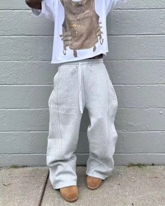 Custom High Quality Blank Cargo Oversized Stacked <b>Overalls</b> for <b>Men</b> Flared Sweatpants Custom Baggy Mid-Weight Breathable - Product Image 3